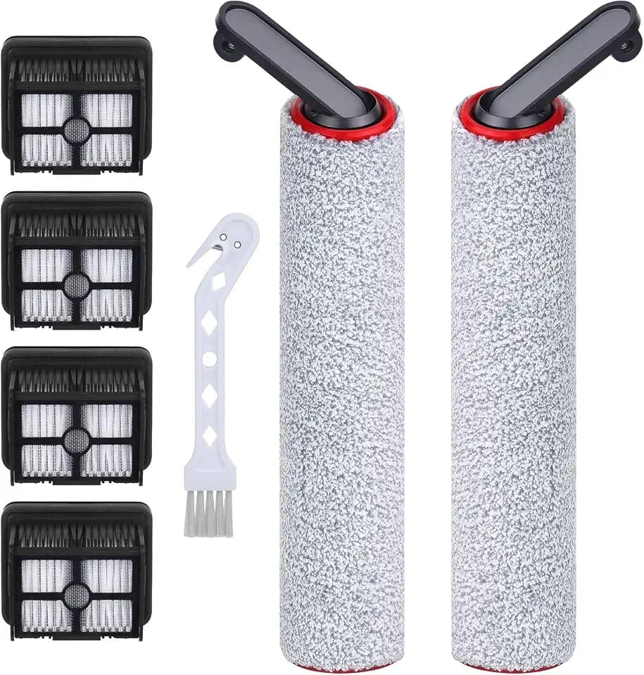 Zubehör für Dreame H12 Pro / H12 Dual / G10 Pro Nass- und Trockensauger Ersatzteile, 2 Bürstenrolle + 4 Filter + 1 Reinigungsbürste