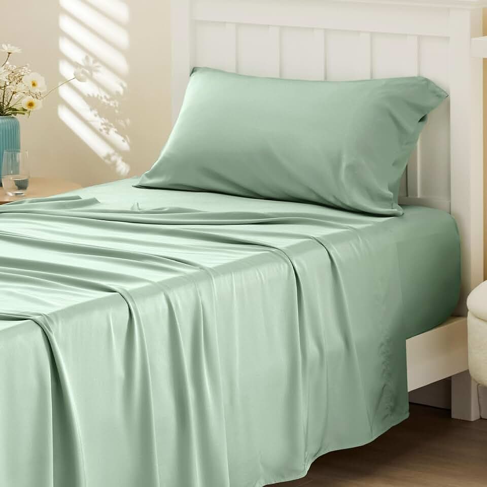 Bedsure PureWoven 100% Rayon Derived from Bamboo, Twin XL Sheets, 3 Pieces