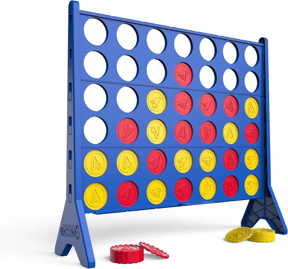 EastPoint Oversized Connect 4 Lawn Game, Oversized Edition, Blue, 42 Pieces