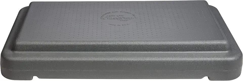 The Step (Made in USA) 4 Inch Stackable Aerobic Exercise Platform (Grey) with Non-Slip Surface and Nonskid Feet to Prevent Sliding