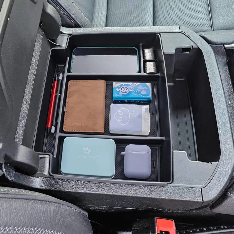 Power-Sliding Console Tray for 2021-2026 Chevy Tahoe/Suburban/GMC Yukon