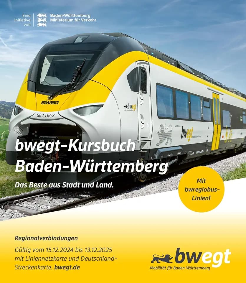 bwegt-Kursbuch Baden-Württemberg 2025: Das Beste aus Stadt und Land.