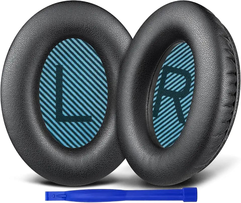 SOULWIT Earpads for Bose SoundTrue AE II - Black(Blue Scrims)