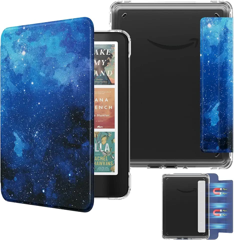 MoKo Magnetic Case for 7" Kindle Paperwhite 12th Gen& Colorsoft,Starry Sky