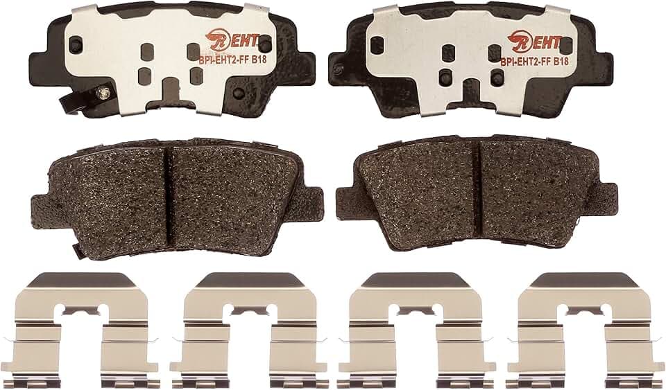 Raybestos Element3 EHTTM Replacement Rear Ceramic Brake Pad Set for Select 2012-2017 Hyundai Azera, 2011-2015 Hyundai Sonata & 2011-2016 Kia Optima Model Years (EHT1445H)