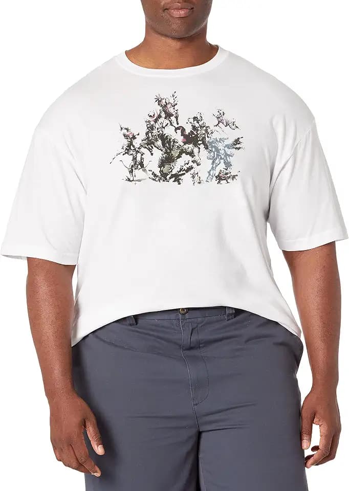 Marvel Big & Tall Classic Avenger Splash Men's Tops Short Sleeve Tee Shirt