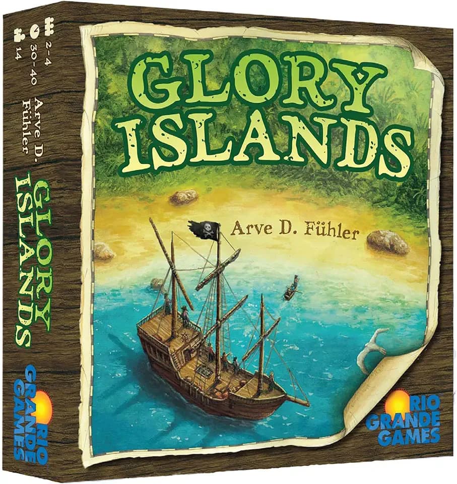 Rio Grande Games: Glory Islands Pirate Adventure Board Game, 2-4 Players, Strategy Card Game for Adults