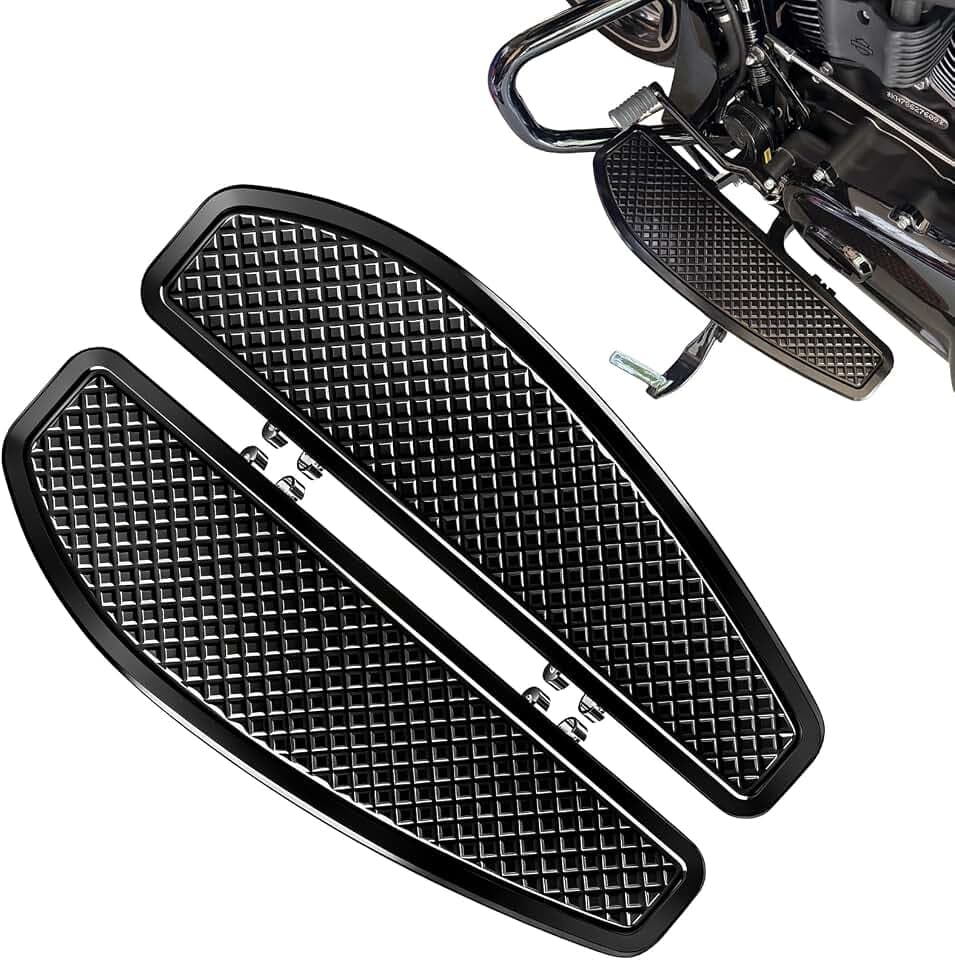 Anti-Slip Stretched Driver Floorboards Foot Pegs for Harley Touring