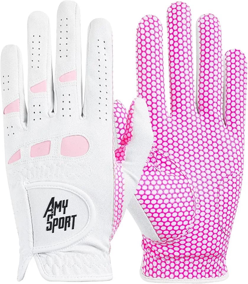Amy Sport Golf Gloves Women with Non Slip Palm 2 Pack