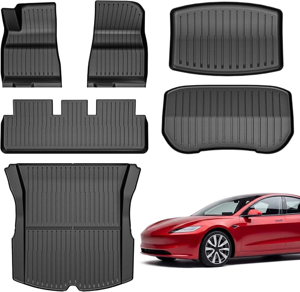 YITAMOTOR Floor Mats Fit for 2024 2025 2026 Tesla Model 3 Highland 6PCS