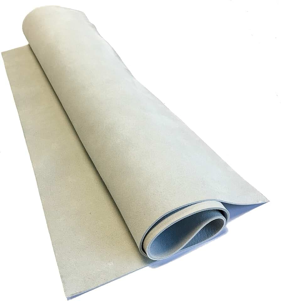 Real White Suede Leather Material: Genuine Leather Sheet for Crafts, Sewing, and Jewelry Making (White, 12x18In/ 30x45cm)