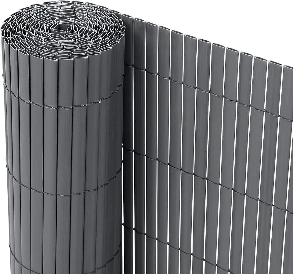 Ribelli® PVC Sichtschutzmatte Sichtschutzzaun Sichtschutz Zaun Balkon Windschutz (120 x 300 cm, Anthrazit)