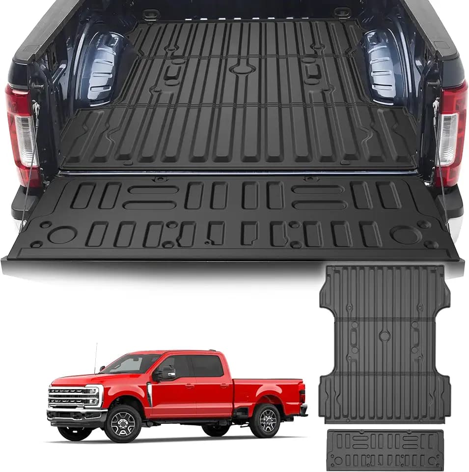6.75FT Truck Bed Mat & Tailgate Mats Fit for 2017-2022 Ford F250 F350 F450