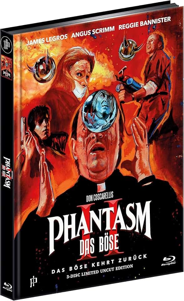 PHANTASM II - Das Böse kehrt zurück - ERSTMALS UNRATED - 3-Disc Ultimate Mediabook Cover A - Limited Edition [1 Blu-ray + 2 DVD] inkl. A1 Poster, gerollt