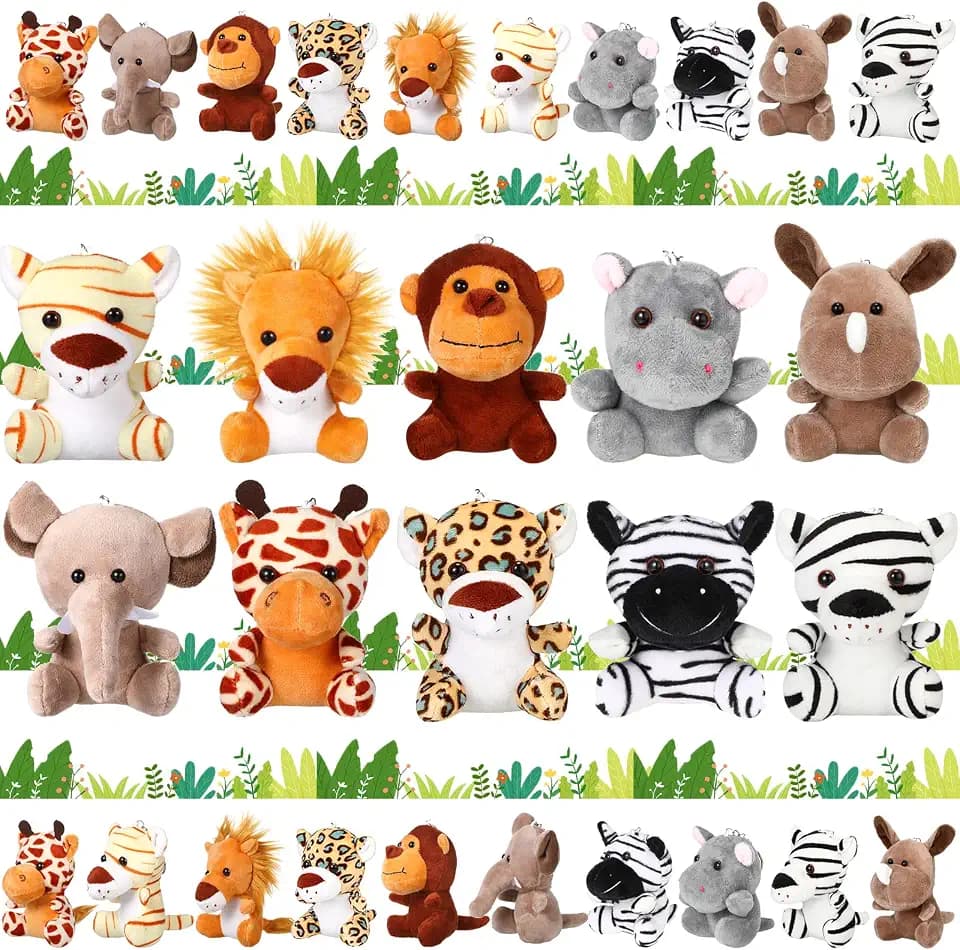 Leitee 10 Pcs Small Stuffed Animals Bulk Mini Plush Toys, 4.8 Inch