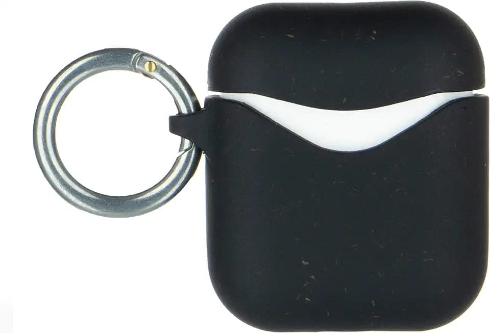 Pela: Airpod and Airpod Pro Case | Comfortable, Durable & Sleek Case Made from Plants (Black)