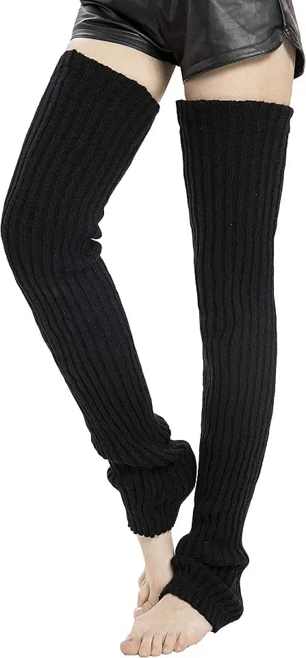 Leotruny Women's Winter Thick Knit Extra Long Thigh High Leg Warmers