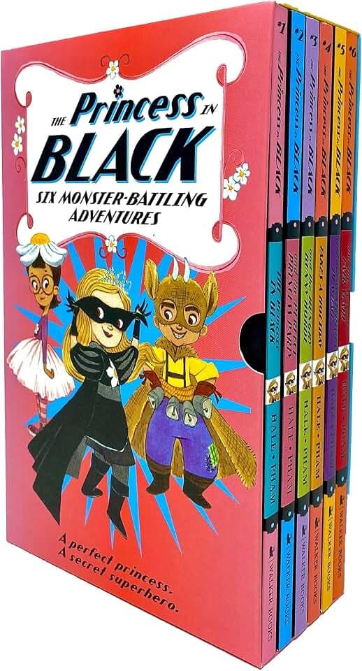 The Princess in Black 6 Monster-Battling Adventures Books Collection Box Set by Shannon & Dean Hale (Science Fair Scare, Mysterious Playdate, Perfect Princess Party & MORE!)