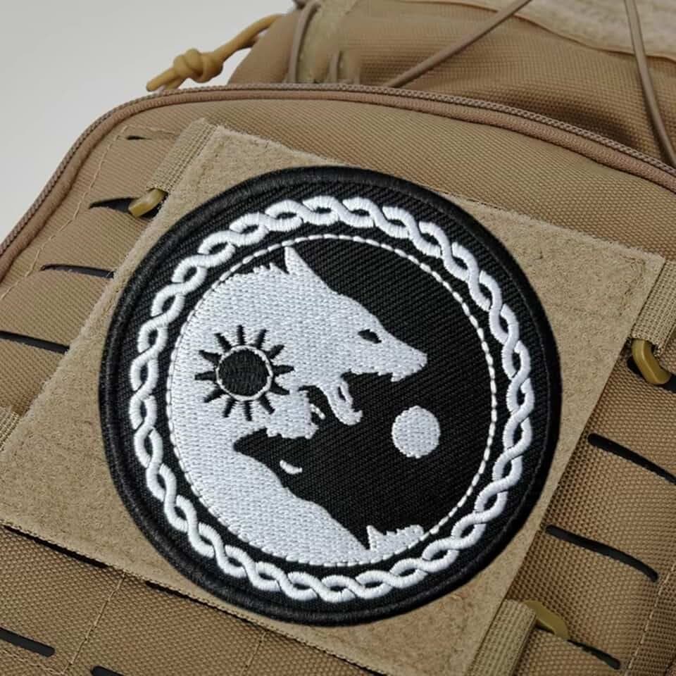 “wolf” Patches Klett Militär Moral Bestickter Aufnäher DIY Deko Klettpatches Für Rucksack Bundeswehr Jacke