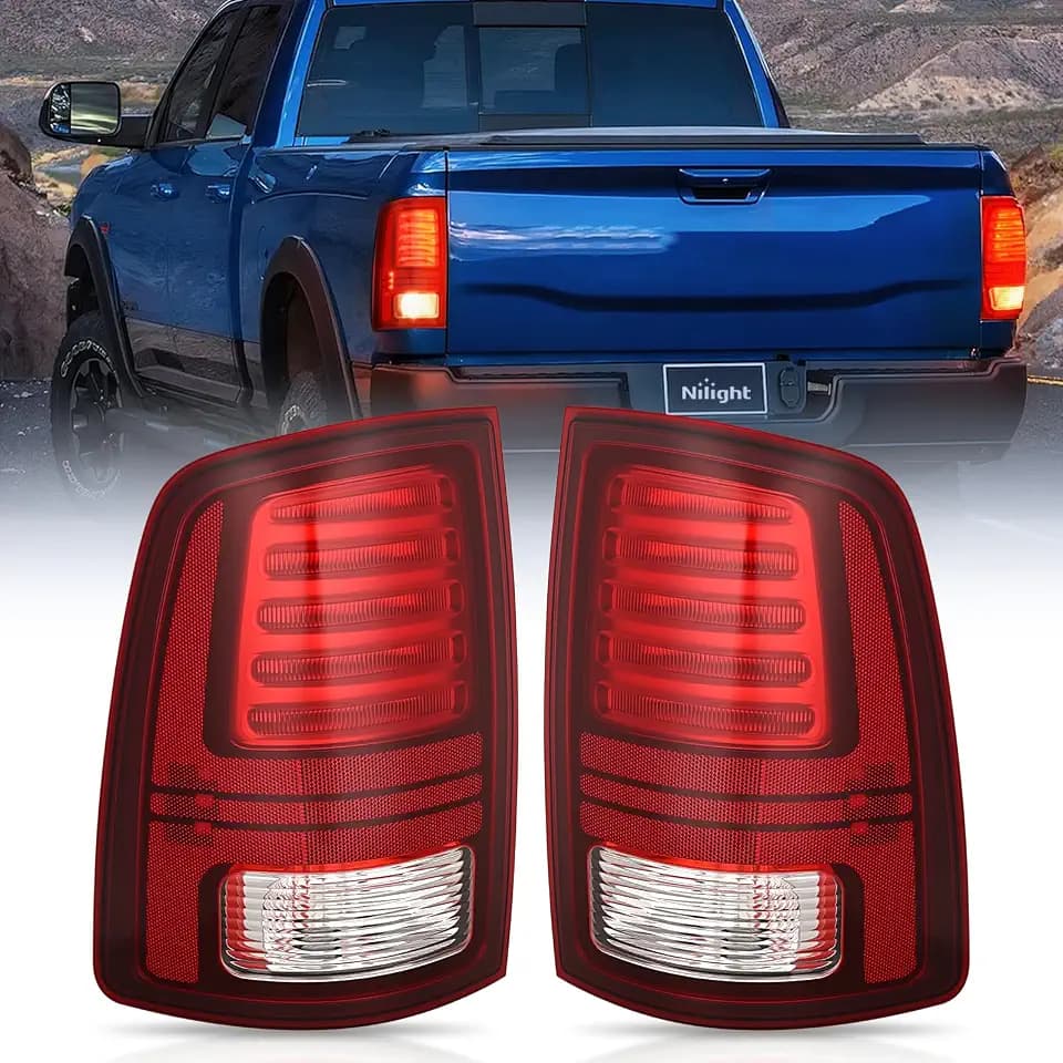 Nilight Taillight Assembly for 2013-2018 Dodge Ram 1500 Pair LED