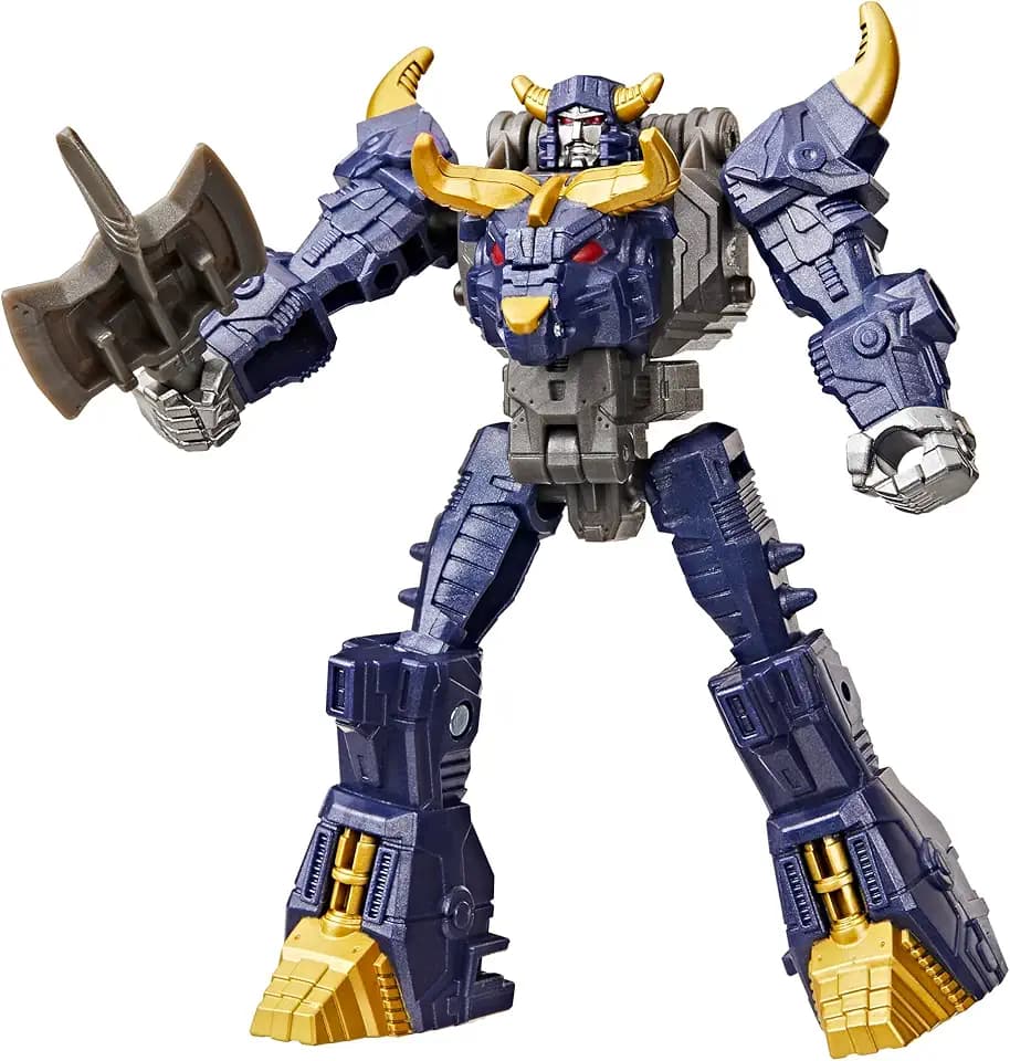 Transformers CYBERWORLD Megatron Cyber Changers 4-Inch Action Figure, Quick Change to Bull Mode, Robot Toys for Boys and Girls 6 and Up