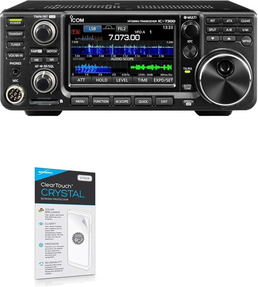 BoxWave Screen Protector Compatible with Icom IC-7300 - ClearTouch Crystal (2-Pack), HD Film Skin - Shields from Scratches