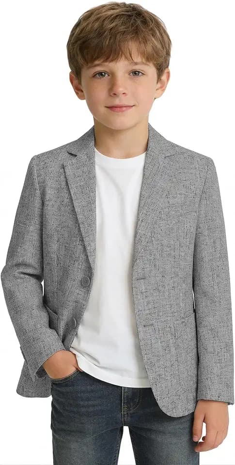 Boys Lightweight Blazer Summer Casual Sport Coat Wedding Suit Jacket