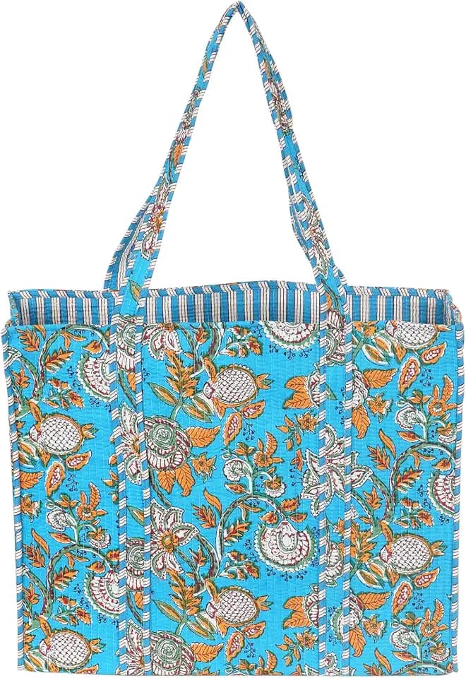 Marubhumi Women Lightweight Travel Bag Purse Cotton Shoulder Tote Bag For Shopping Grocery & Beach Bag