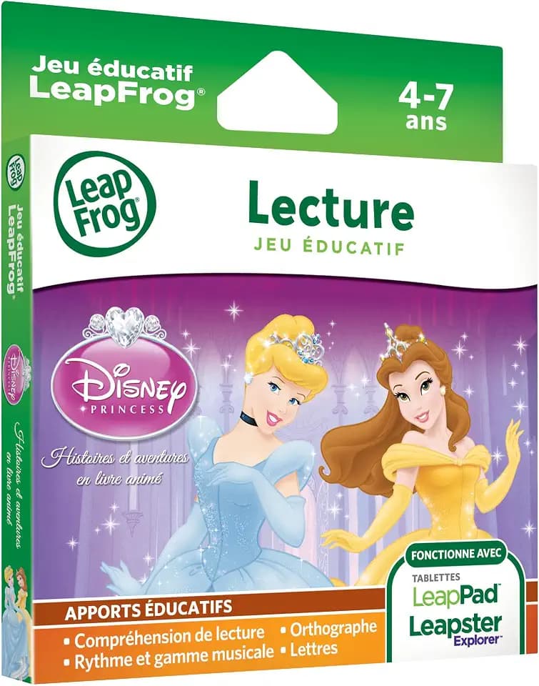 LeapFrog 89012 – Elektronisches Lernspiel – LeapPad/LeapPad 2/Leapster Explorer – Disney-Prinzessinnen (französische Version)