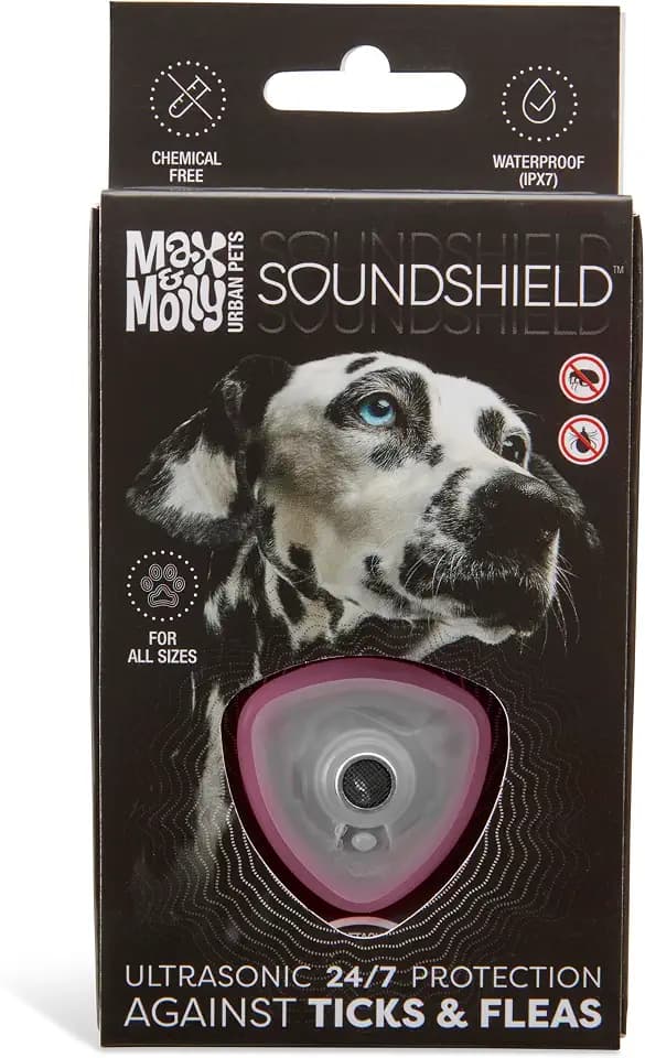 Max & Molly Soundshield – Ultraschall-Clip für Hunde jeder Größe – Orange | geräuschlos & chemiefrei, an Halsband oder Geschirr befestigbar