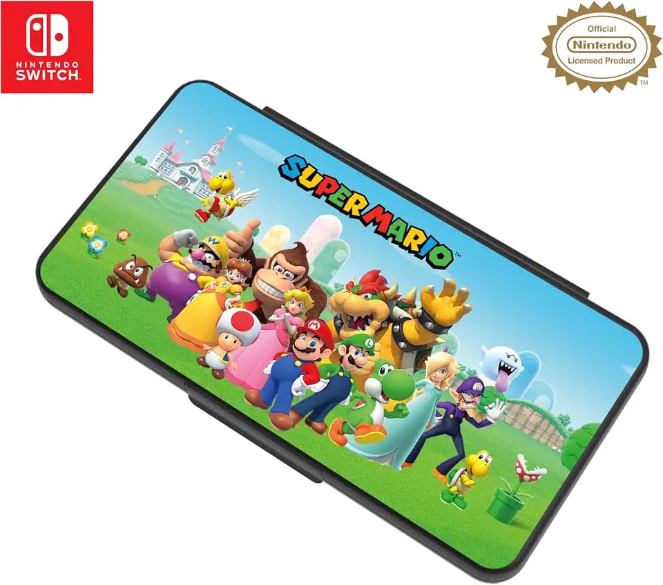Game Traveler R.D.S. INDUSTRIES, INC Licensed Nintendo Switch Game Card Case - Holds 24 Game Cards and 4 microSD Cards, Super Mario (GCC24SM)