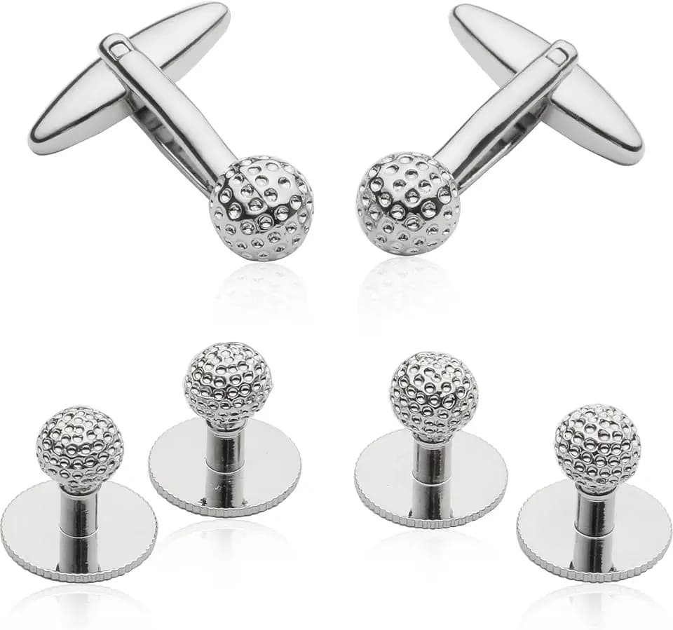 Cuff-Daddy Mens Golf Formal Set Cufflinks & Studs with Presentation Box