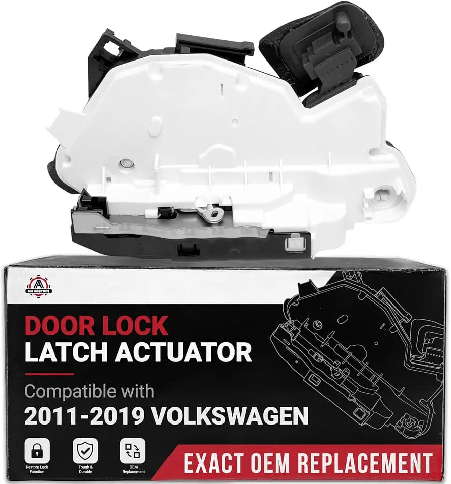 Front Driver Side Power Door Lock Actuator - Compatible with Volkswagen - Atlas, Beetle, GTI, Golf, Golf Alltrack, Golf R - Door Lock Actuator Motor - OEM Door Lock Actuator - Replaces 5K1837015E