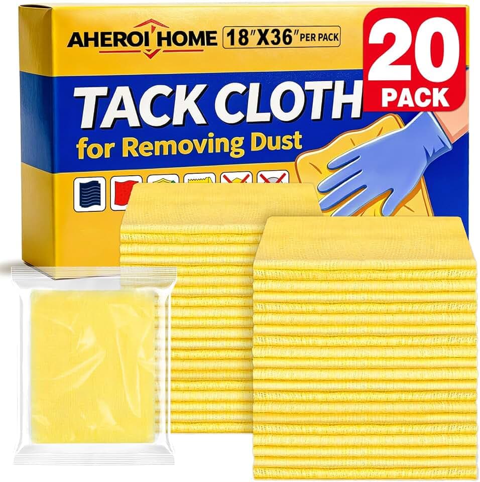 Aheroi Tack Cloth, Tack Cloths for Removing Dust from Woodworking 20Pack