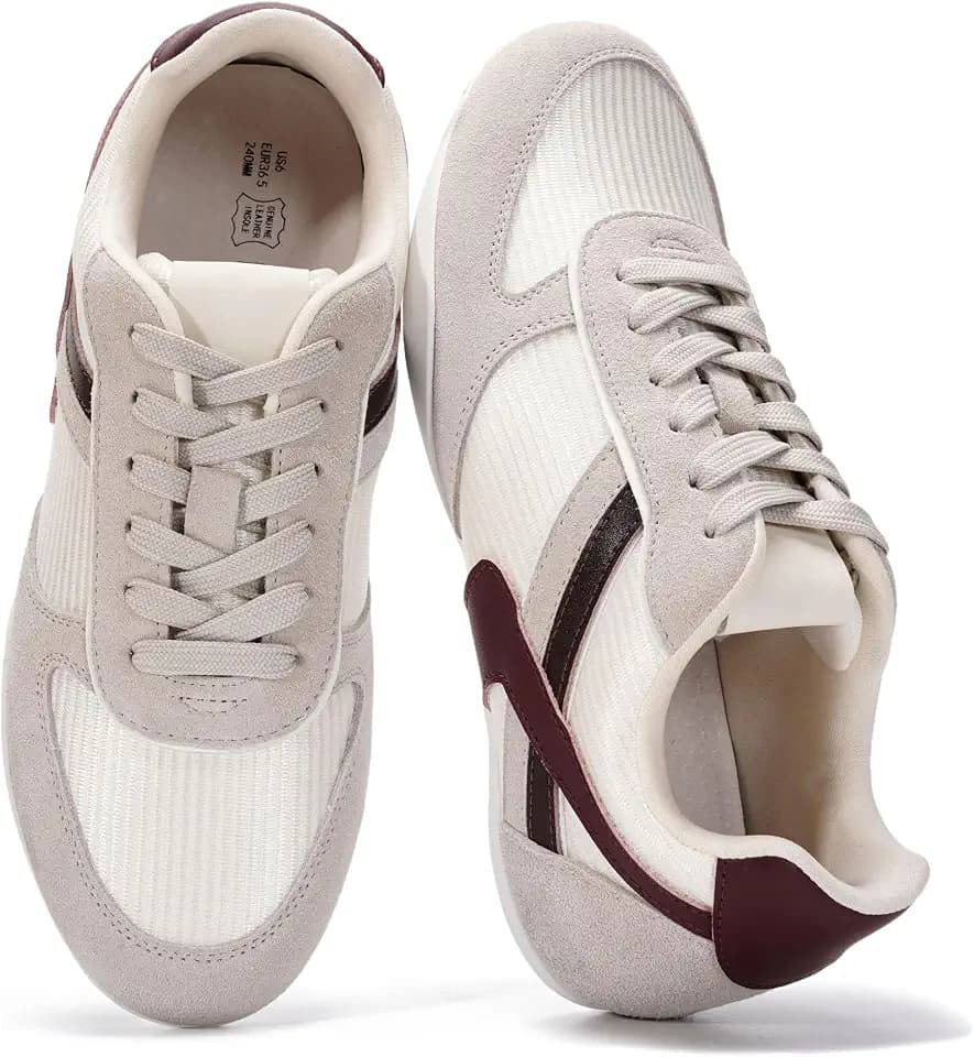 Project Cloud Womens Non-Slip Lace-Up Casual Work Sneakers with Memory Foam