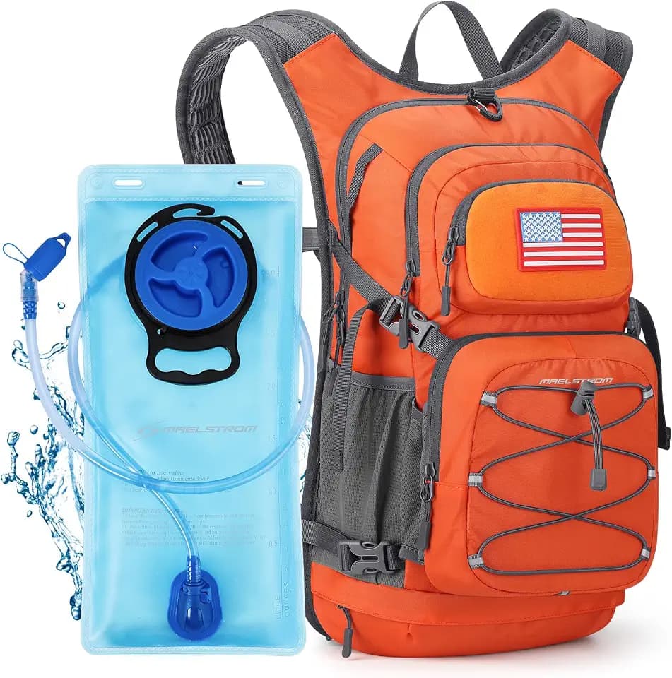Maelstrom Lightweight Hydration Hiking Backpack with 2L/3L Water Bladder