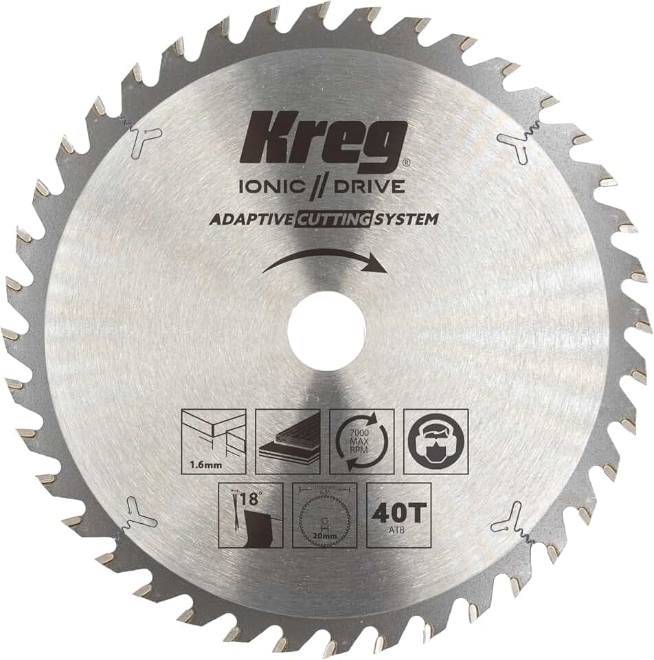 Kreg Adaptive Cutting System 40-Tooth Thin Kerf Saw Blade, 6-1/2 inch