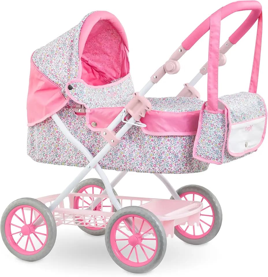 Corolle Floraler Kinderwagen, Zubehör für Puppen 36 cm, 42 cm und 52 cm, ab 3 Jahren, 9000141860