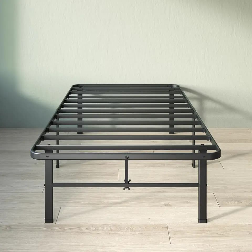 Zinus 14 Inch Rumi Metal Bed Frame, No Box Spring Needed, Black, Twin
