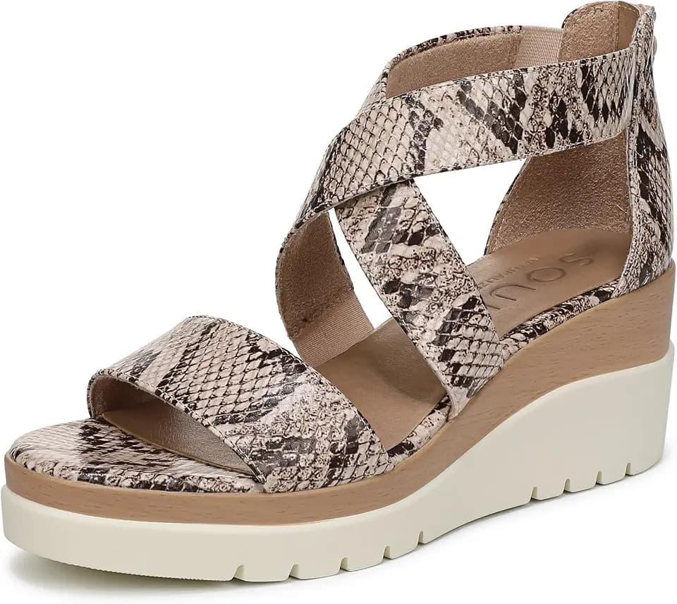 Naturalizer Women Goodtimes Casual Ankle Straps Wedge Sandal