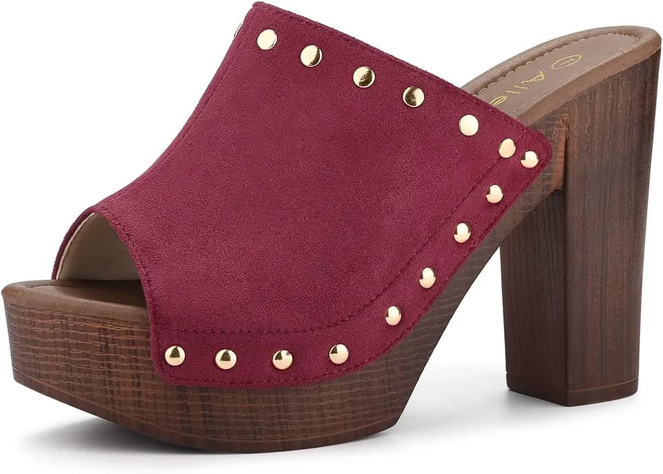 Allegra K Women's Block Heel Platform Sandals