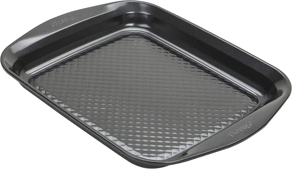 Prestige - Antihaft-Backblech – einfaches Herauslösen von Lebensmitteln – spülmaschinenfest – robuster Stahl – 31 x 28 x 3,5 cm.