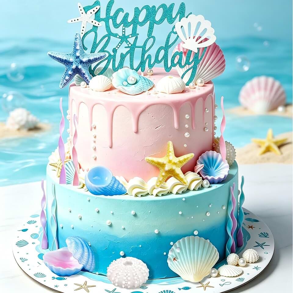 Meerestier Geburtstag Tortendeko Ozean Themen Kuchen Dekoration
