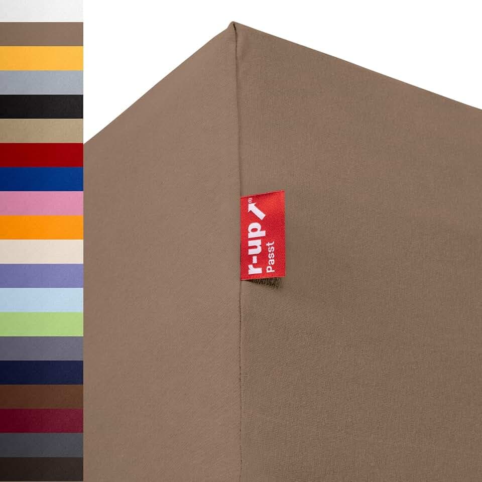 r-up Passt Spannbettlaken 180x200-200x220 Taupe