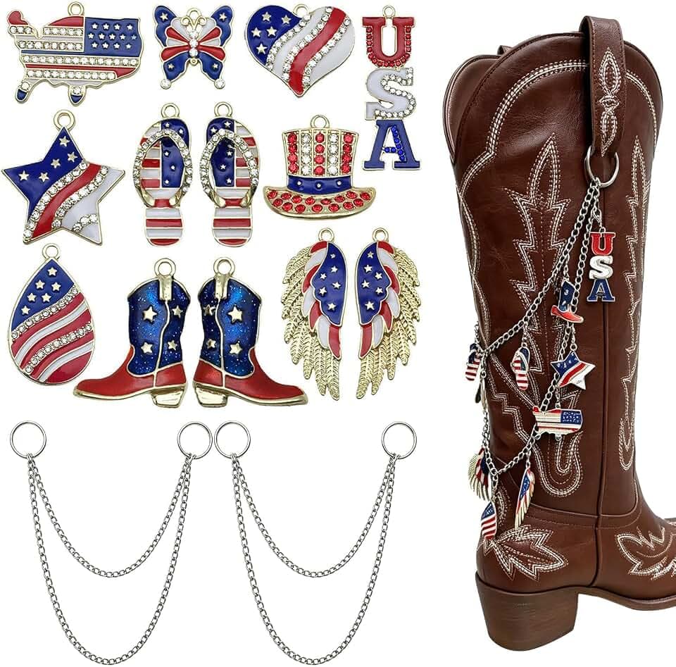 NOWNIN Western Cowboy & Cowgirl Charms for Boots Jewelry Making