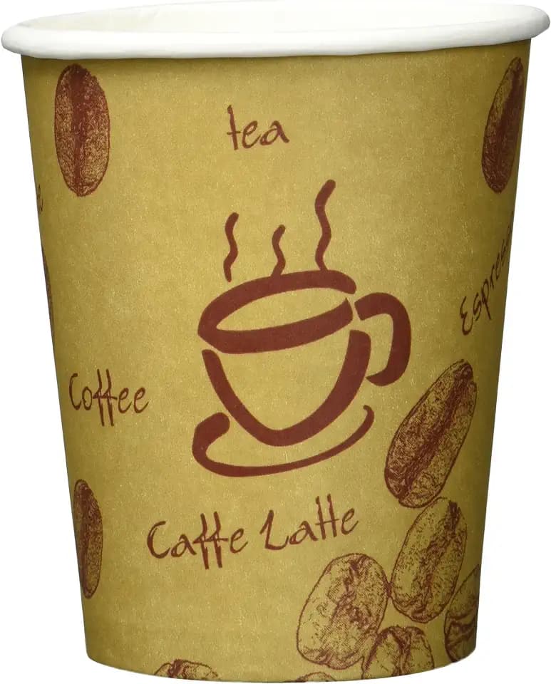 Pappbecher to go 0,2L Kaffeebecher 200ml Becher - 100stk (ohne Deckel)