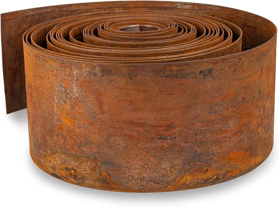 UNIGARDIA Rasenkante aus Cortenstahl, Höhe 14 cm, Dicke 0,6 mm, Länge 5 m