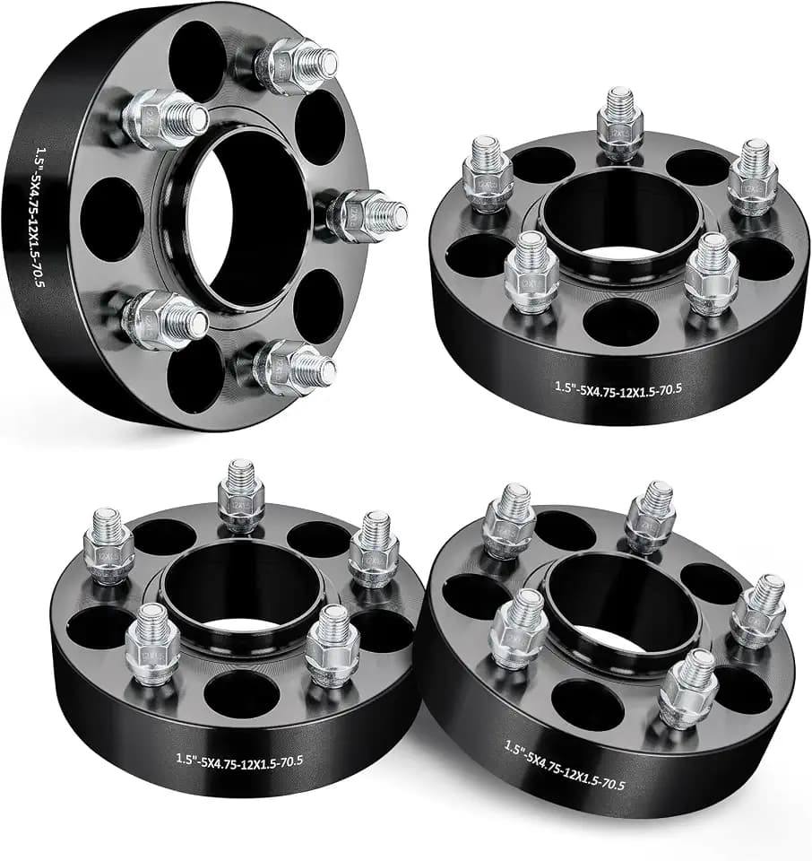 EVIL ENERGY 5x4.75 Wheel Spacers 1.5", 70.5mm Bore Hubcentric M12x1.5 Studs