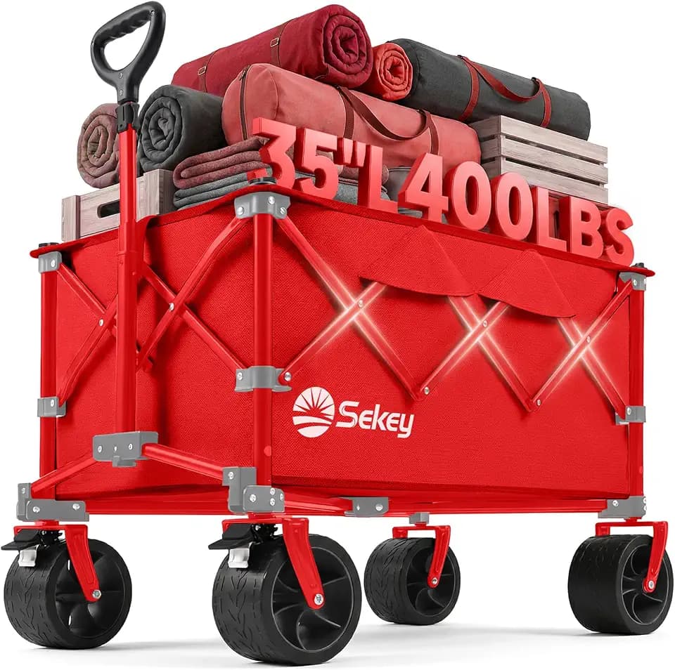 Sekey 250L Beach Wagon, 400 lb Capacity, Foldable, All-Terrain Wheels