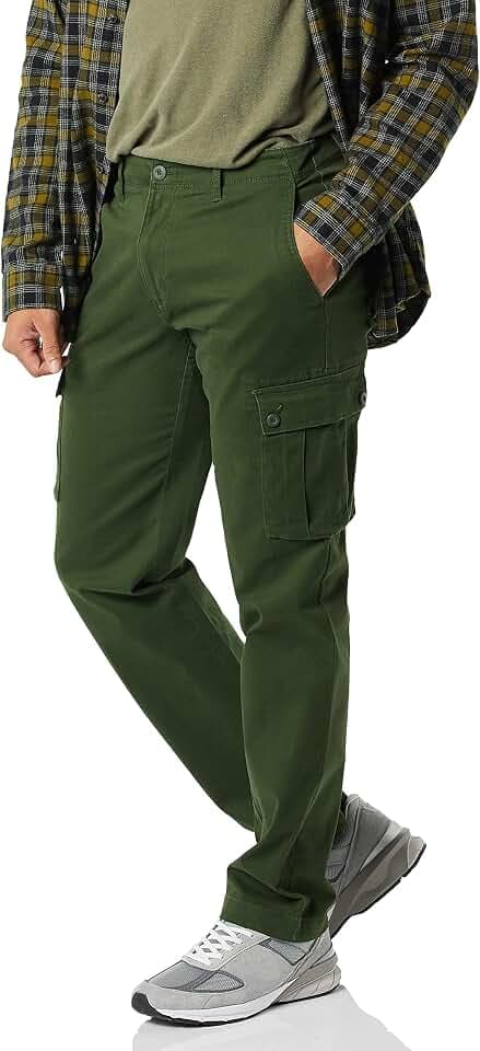 Amazon Essentials Herren Gerade geschnittene Stretch-Cargohose (erhältlich in Big & Tall)